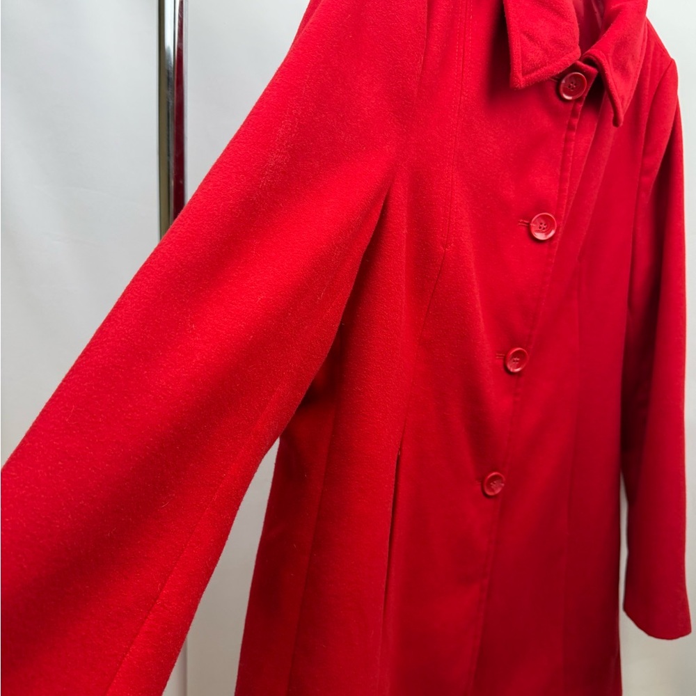Patricia Foster Red‎ Wool Coat | Women’s Large | Made in Brazil - Picture 2 of 6